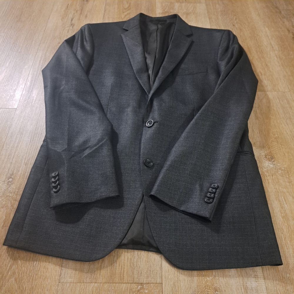 Reaction Kenneth Cole Techni-Cole Bluish Gray Lined Classic Men's Blazer 36-38